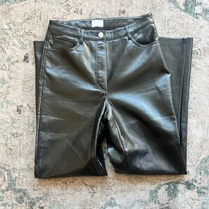 Wilfred size small black straight leg high waisted leather pants (from Aritza)